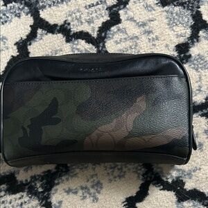 Coach Camouflage Leather Men's Toiletry Bag